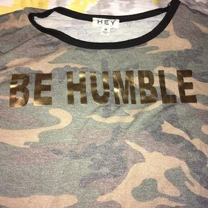 HEY collection Tops - Be Humble Ringer Tee HEY collection Tops - Be Humble Ringer Tee